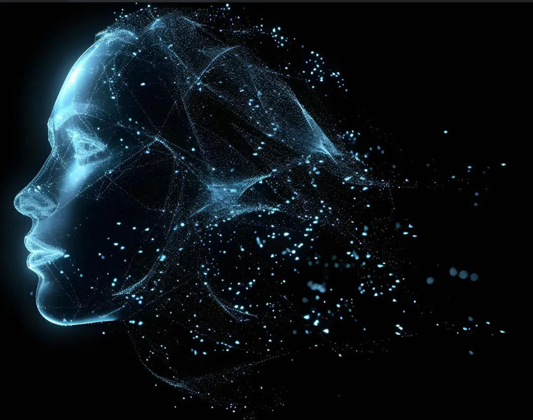 Cabeça holográfica IA – FinancePro Coração Neural